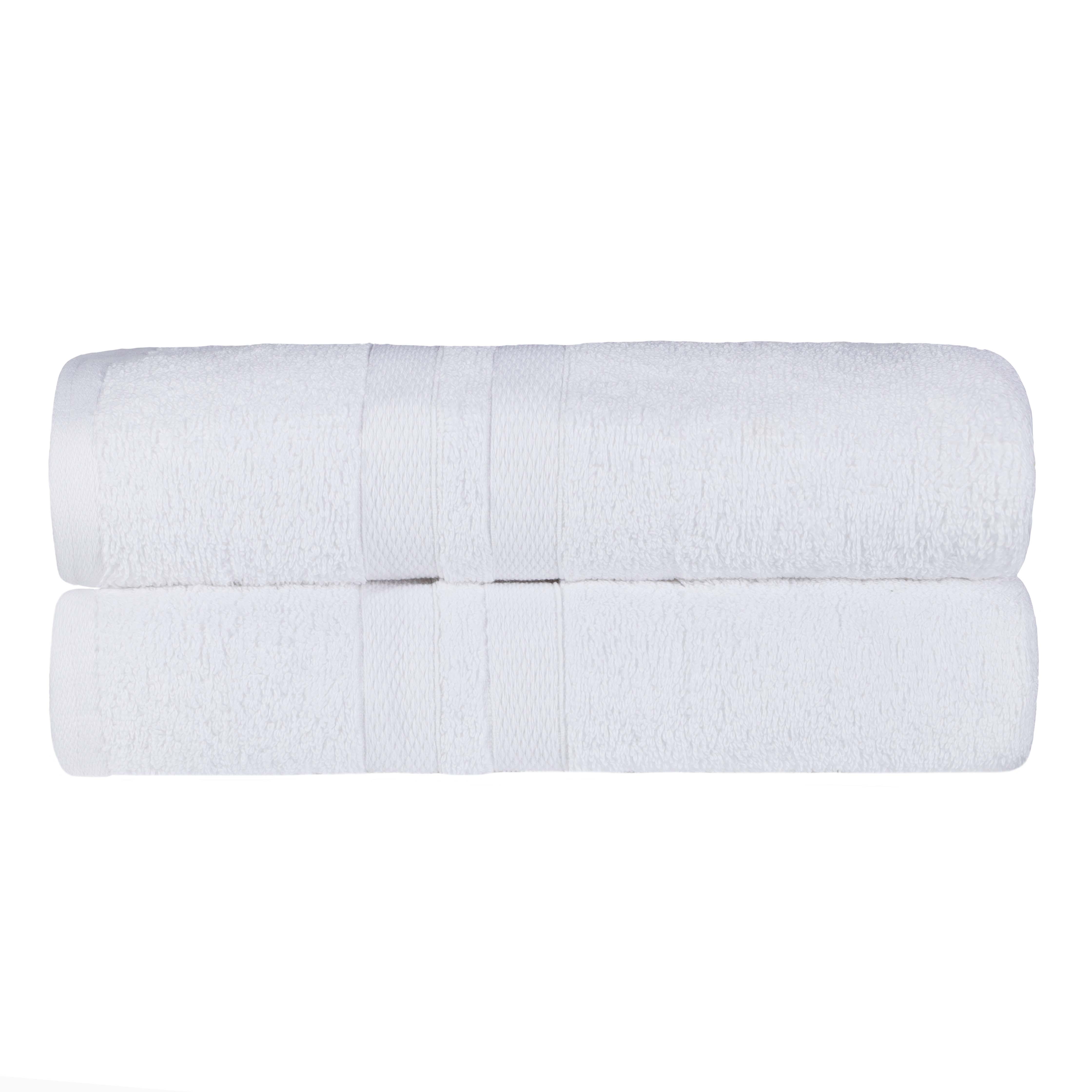 Ultra-Soft Cotton Solid Medium Weight Absorbent Bath Towel Set of 2 - Towel Set by Superior Brand
