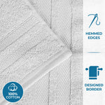 Ultra-Soft Cotton Solid Medium Weight Absorbent Bath Towel Set of 2 - Towel Set by Superior Brand