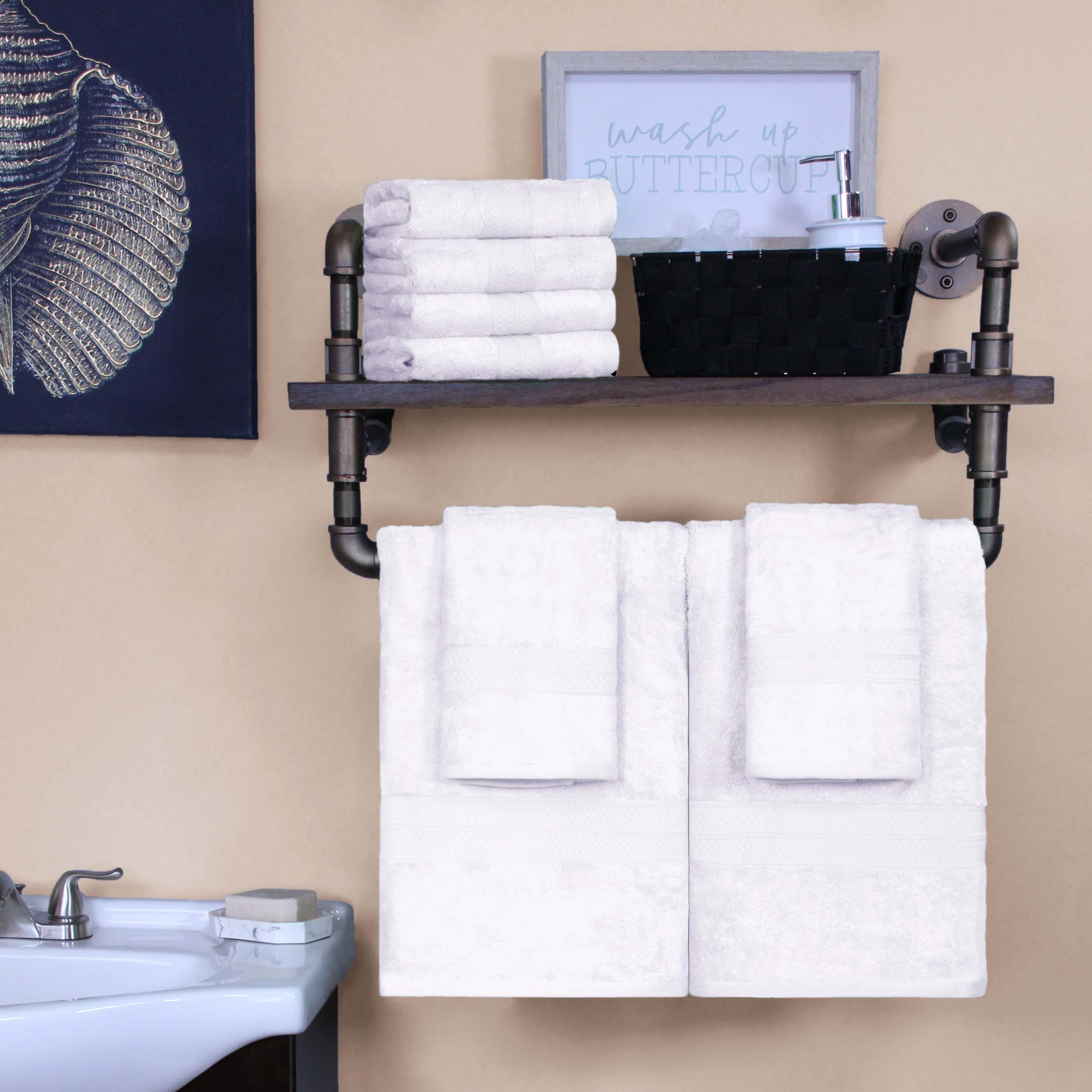 Ultra-Soft Rayon from Bamboo Cotton Blend Bath and Hand Towel Set - Towel Set by Superior Brand