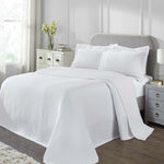 Valencia Cotton Reversible Medium Weight Matelasse Bedspread Set - Bedspread by Superior Brand