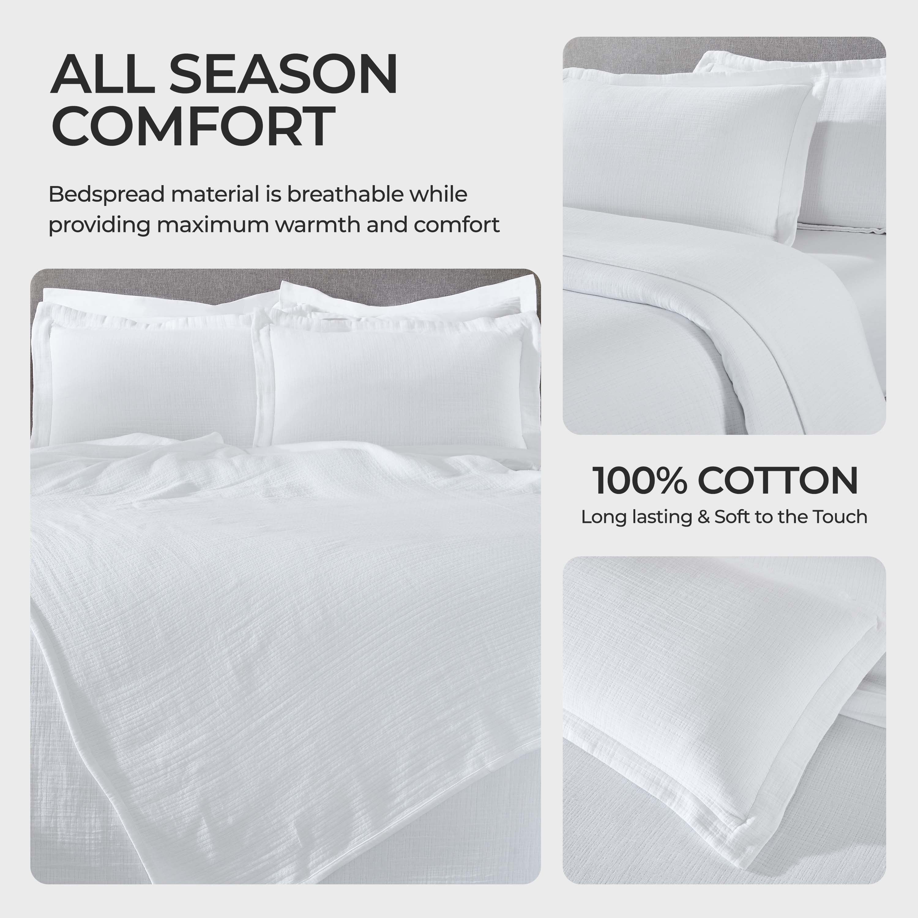 Valencia Cotton Reversible Medium Weight Matelasse Bedspread Set - Bedspread by Superior Brand