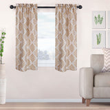 Venetian Damask Jacquard Grommet Traditional Curtain Panel Set - Semi Sheer Curtains by Superior Brand