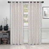 Venetian Damask Jacquard Grommet Traditional Curtain Panel Set - Semi Sheer Curtains by Superior Brand