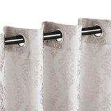 Venetian Damask Jacquard Grommet Traditional Curtain Panel Set - Semi Sheer Curtains by Superior Brand
