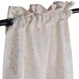 Venetian Damask Jacquard Grommet Traditional Curtain Panel Set - Semi Sheer Curtains by Superior Brand