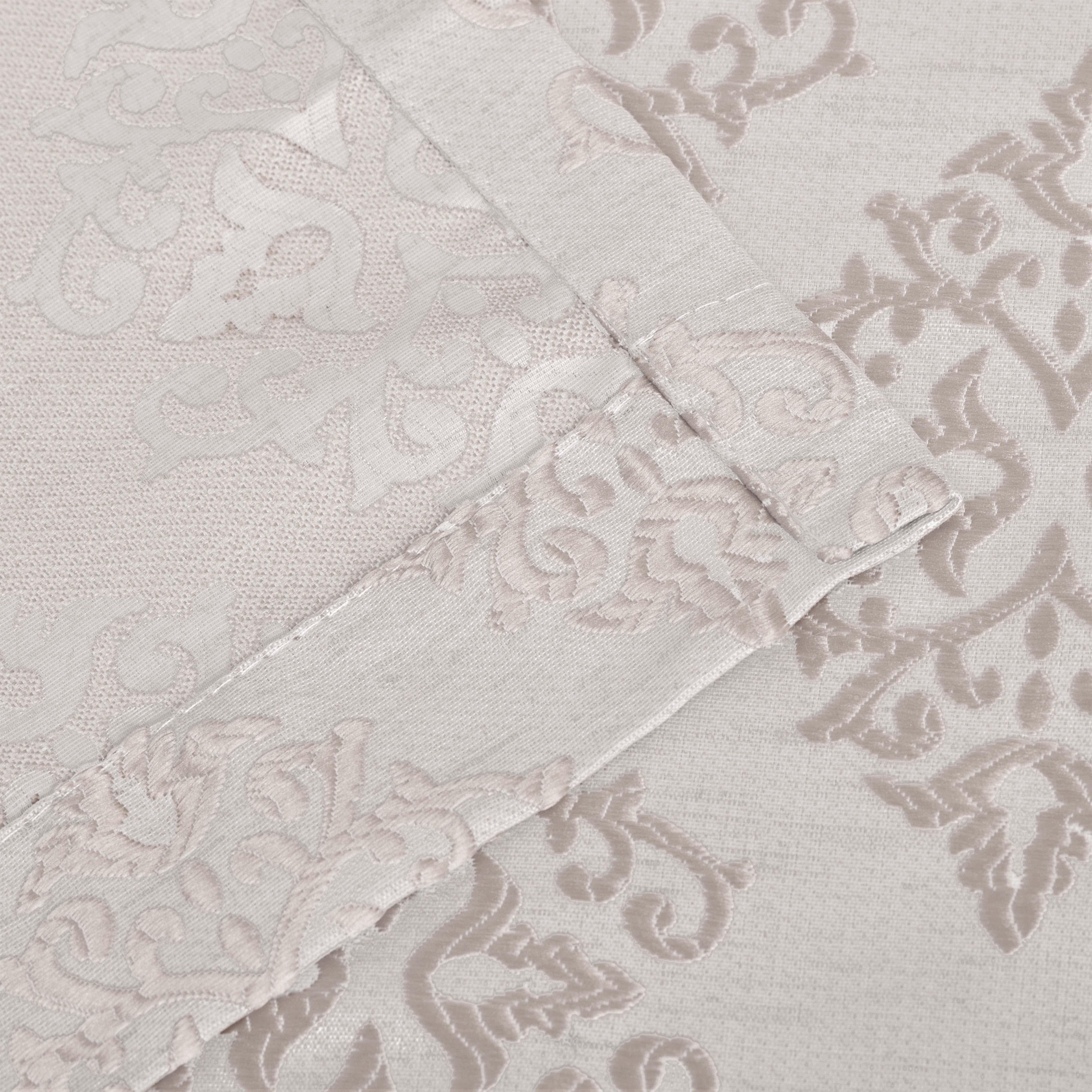 Venetian Damask Jacquard Grommet Traditional Curtain Panel Set - Semi Sheer Curtains by Superior Brand