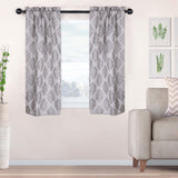 Venetian Damask Jacquard Grommet Traditional Curtain Panel Set - Semi Sheer Curtains by Superior Brand