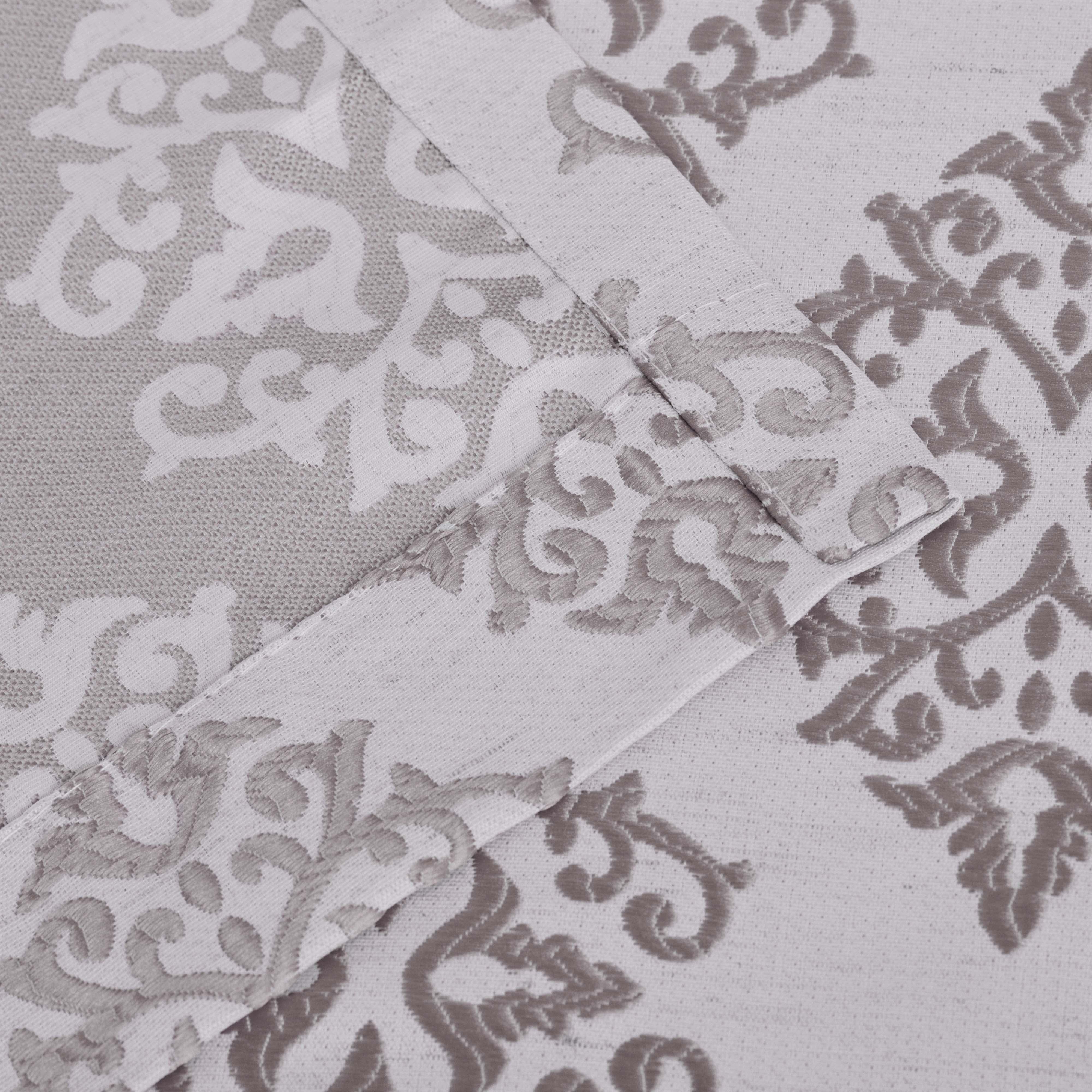 Venetian Damask Jacquard Grommet Traditional Curtain Panel Set - Semi Sheer Curtains by Superior Brand