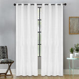 Venetian Damask Jacquard Grommet Traditional Curtain Panel Set - Semi Sheer Curtains by Superior Brand