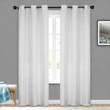 Venetian Damask Jacquard Grommet Traditional Curtain Panel Set - Semi Sheer Curtains by Superior Brand