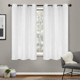 Venetian Damask Jacquard Grommet Traditional Curtain Panel Set - Semi Sheer Curtains by Superior Brand