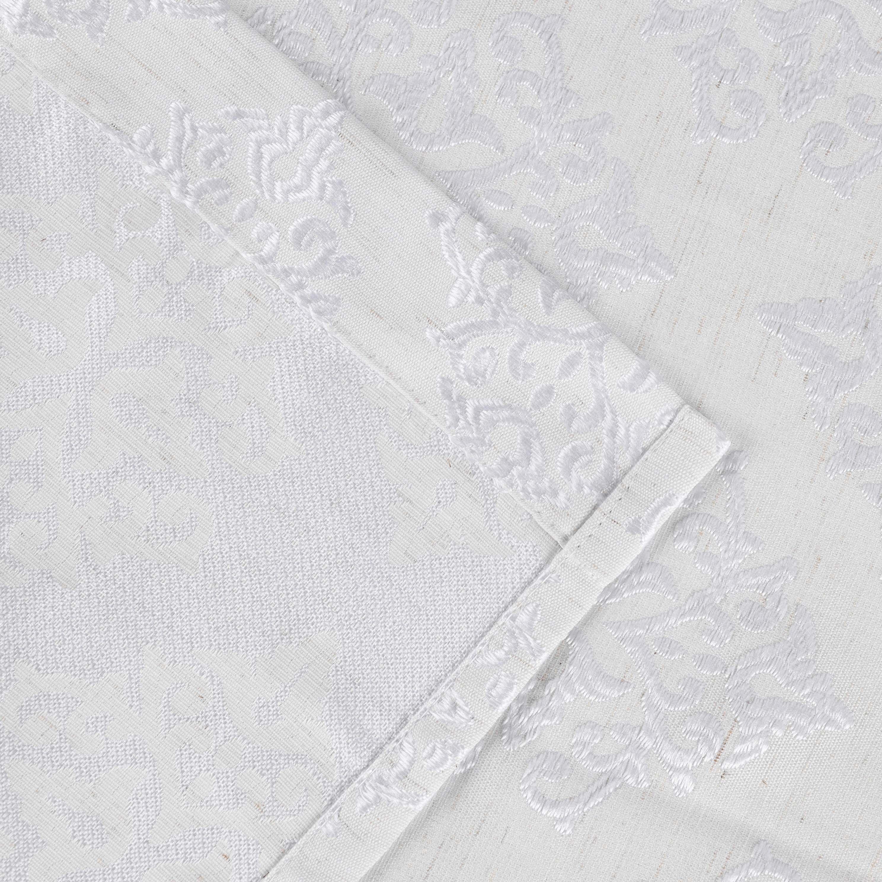 Venetian Damask Jacquard Grommet Traditional Curtain Panel Set - Semi Sheer Curtains by Superior Brand