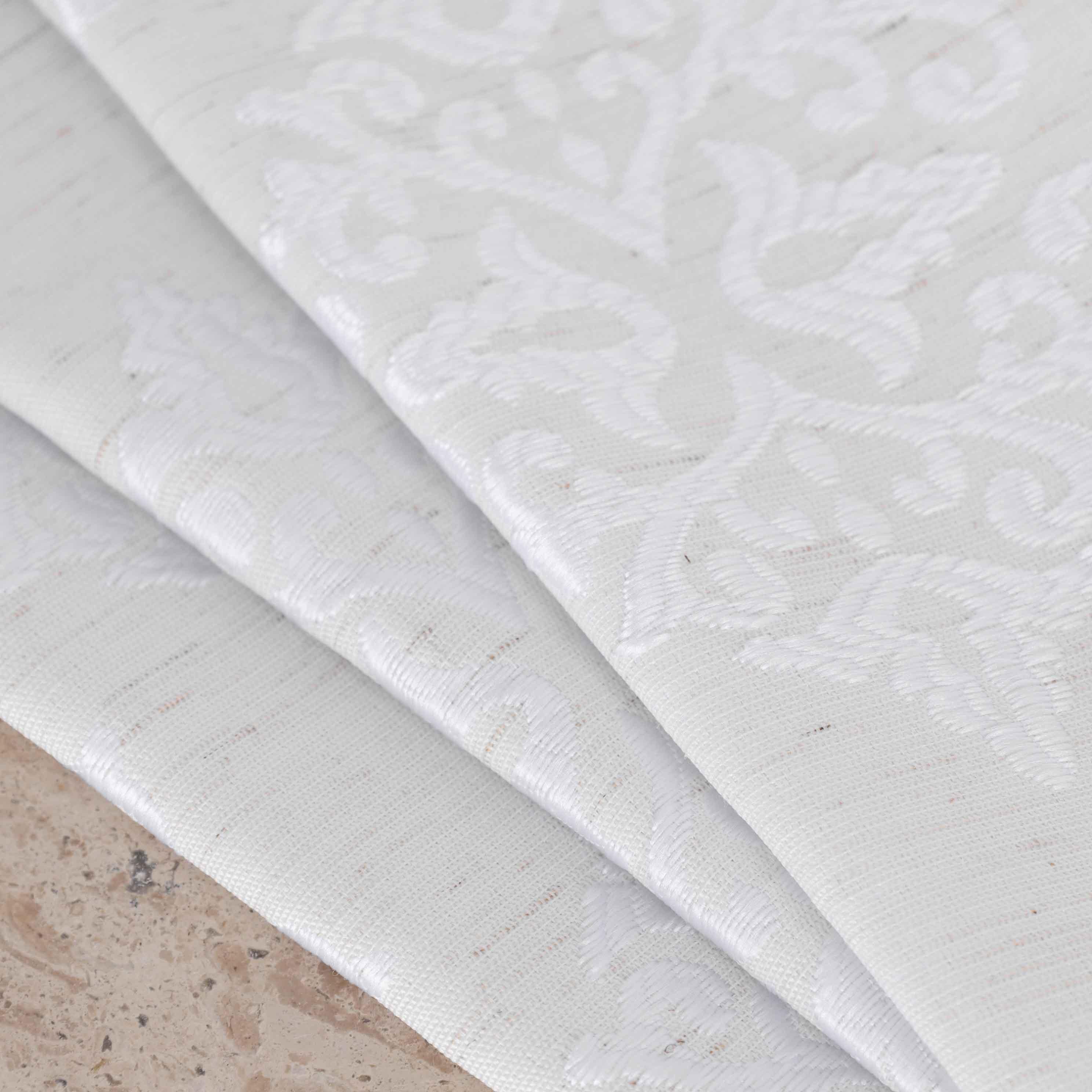 Venetian Damask Jacquard Grommet Traditional Curtain Panel Set - Semi Sheer Curtains by Superior Brand