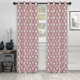 Venetian Damask Jacquard Grommet Traditional Curtain Panel Set - Semi Sheer Curtains by Superior Brand
