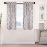 Venetian Damask Jacquard Grommet Traditional Curtain Panel Set - Semi Sheer Curtains by Superior Brand