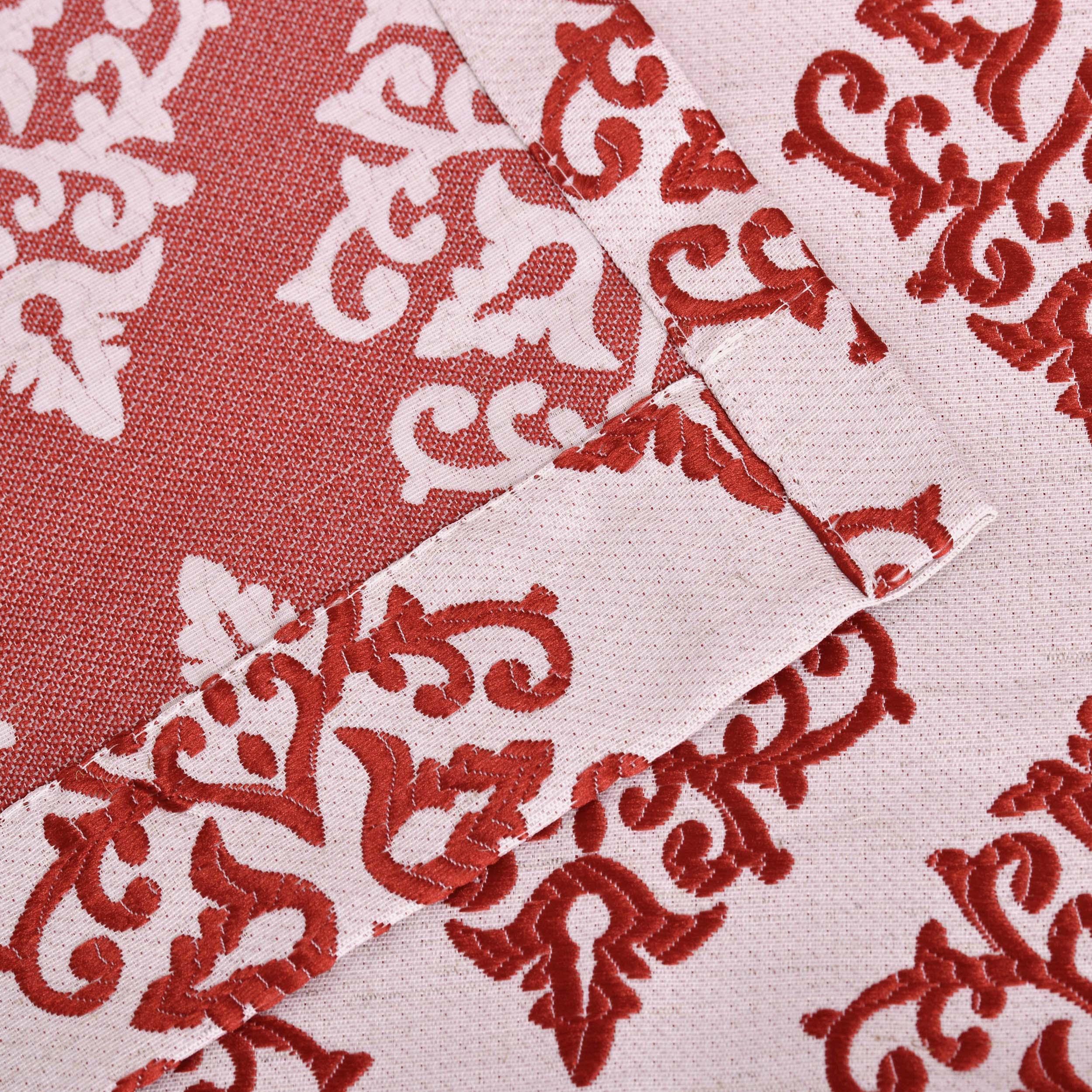 Venetian Damask Jacquard Grommet Traditional Curtain Panel Set - Semi Sheer Curtains by Superior Brand