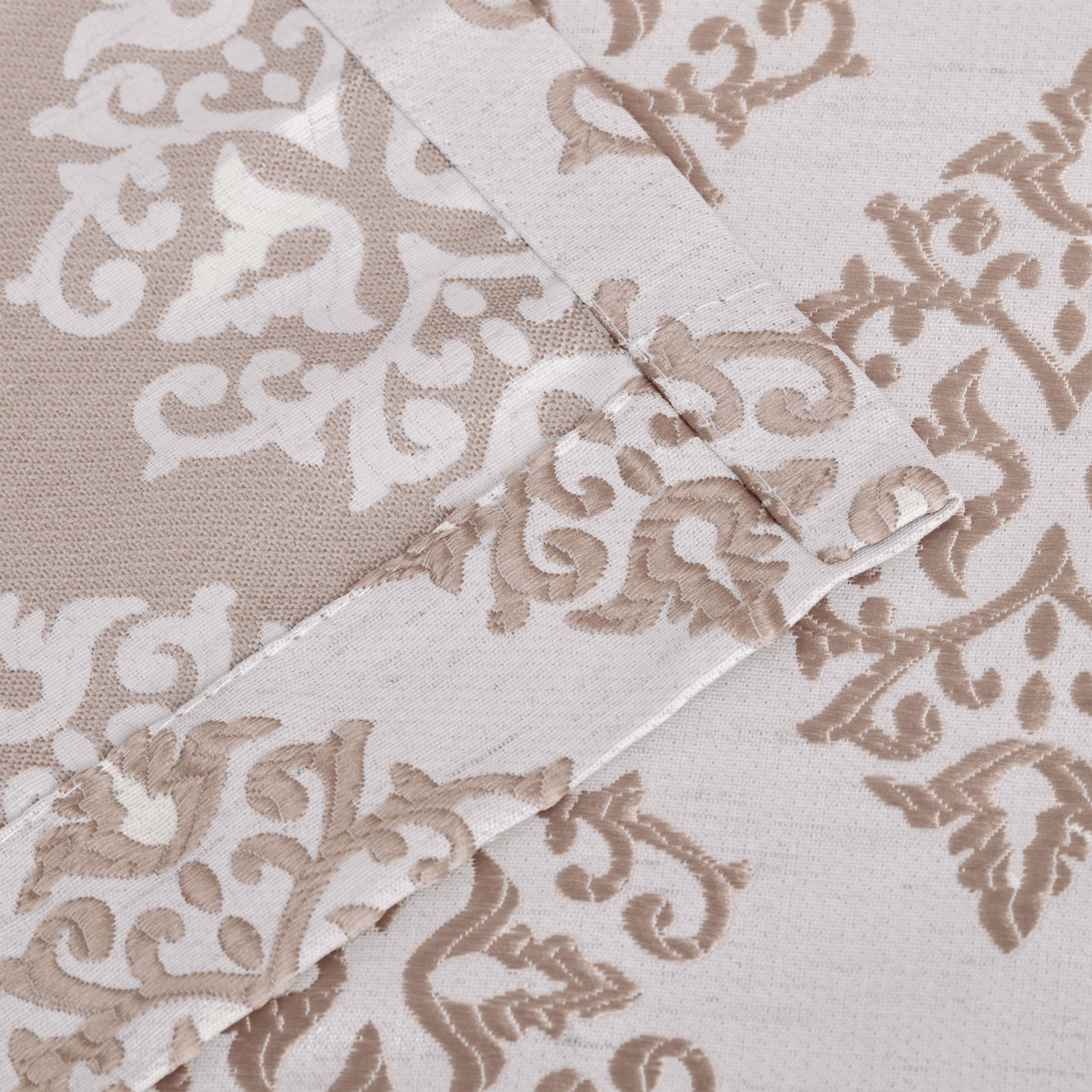 Venetian Damask Jacquard Grommet Traditional Curtain Panel Set - Semi Sheer Curtains by Superior Brand