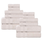 Venice Zero Twist Cotton Medium Weight Absorbent 12 Piece Towel Set - Towel Set by Superior Brand