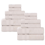 Venice Zero Twist Cotton Medium Weight Absorbent 12 Piece Towel Set - Towel Set by Superior Brand