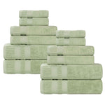 Venice Zero Twist Cotton Medium Weight Absorbent 12 Piece Towel Set - Towel Set by Superior Brand