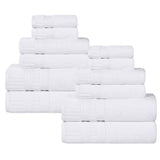 Venice Zero Twist Cotton Medium Weight Absorbent 12 Piece Towel Set - Towel Set by Superior Brand