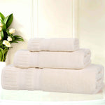 Venice Zero Twist Cotton Medium Weight Absorbent 3 Piece Towel Set - Towel Set by Superior Brand