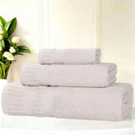 Venice Zero Twist Cotton Medium Weight Absorbent 3 Piece Towel Set - Towel Set by Superior Brand