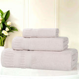 Venice Zero Twist Cotton Medium Weight Absorbent 3 Piece Towel Set - Towel Set by Superior Brand