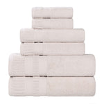 Venice Zero Twist Cotton Medium Weight Absorbent 6 Piece Towel Set - Towel Set by Superior Brand
