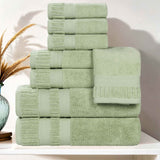 Zero Twist Cotton Towels 8 Piece Venice Collection - Towel Set by Superior Brand
