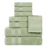 Zero Twist Cotton Towels 8 Piece Venice Collection - Towel Set by Superior Brand