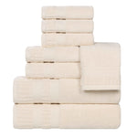 Zero Twist Cotton Towels 8 Piece Venice Collection - Towel Set by Superior Brand
