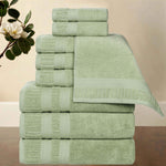 Venice Zero Twist Cotton Medium Weight Absorbent 9 Piece Towel Set - Towel Set by Superior Brand