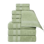 Venice Zero Twist Cotton Medium Weight Absorbent 9 Piece Towel Set - Towel Set by Superior Brand