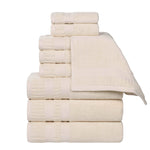 Venice Zero Twist Cotton Medium Weight Absorbent 9 Piece Towel Set - Towel Set by Superior Brand