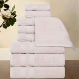 Venice Zero Twist Cotton Medium Weight Absorbent 9 Piece Towel Set - Towel Set by Superior Brand