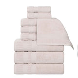 Venice Zero Twist Cotton Medium Weight Absorbent 9 Piece Towel Set - Towel Set by Superior Brand