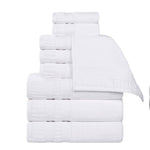 Venice Zero Twist Cotton Medium Weight Absorbent 9 Piece Towel Set - Towel Set by Superior Brand