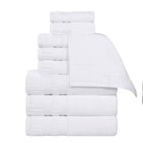 Venice Zero Twist Cotton Medium Weight Absorbent 9 Piece Towel Set - Towel Set by Superior Brand
