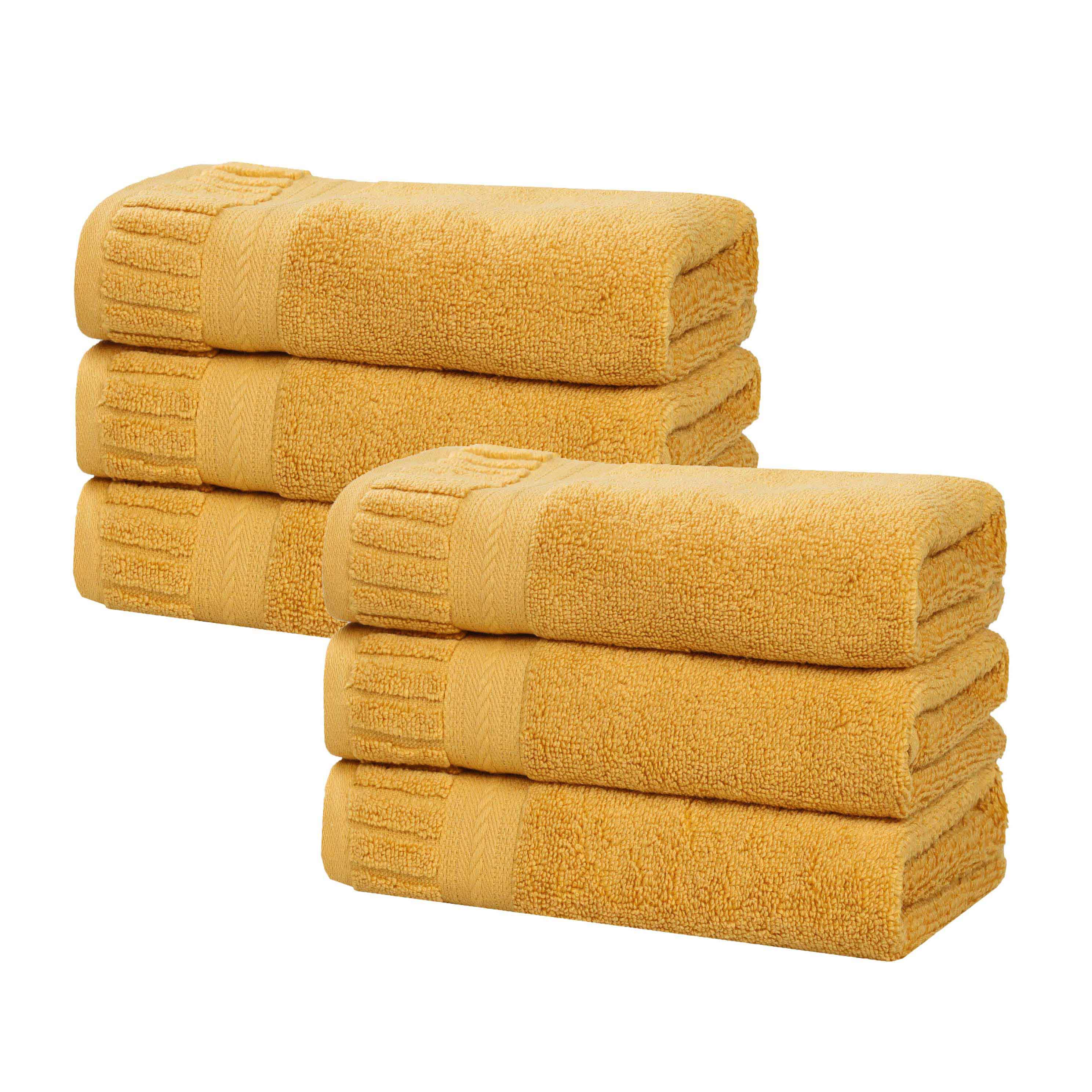 Zero Twist Cotton Hand Towels 6 Piece Venice Collection - Hand Towel by Superior Brand
