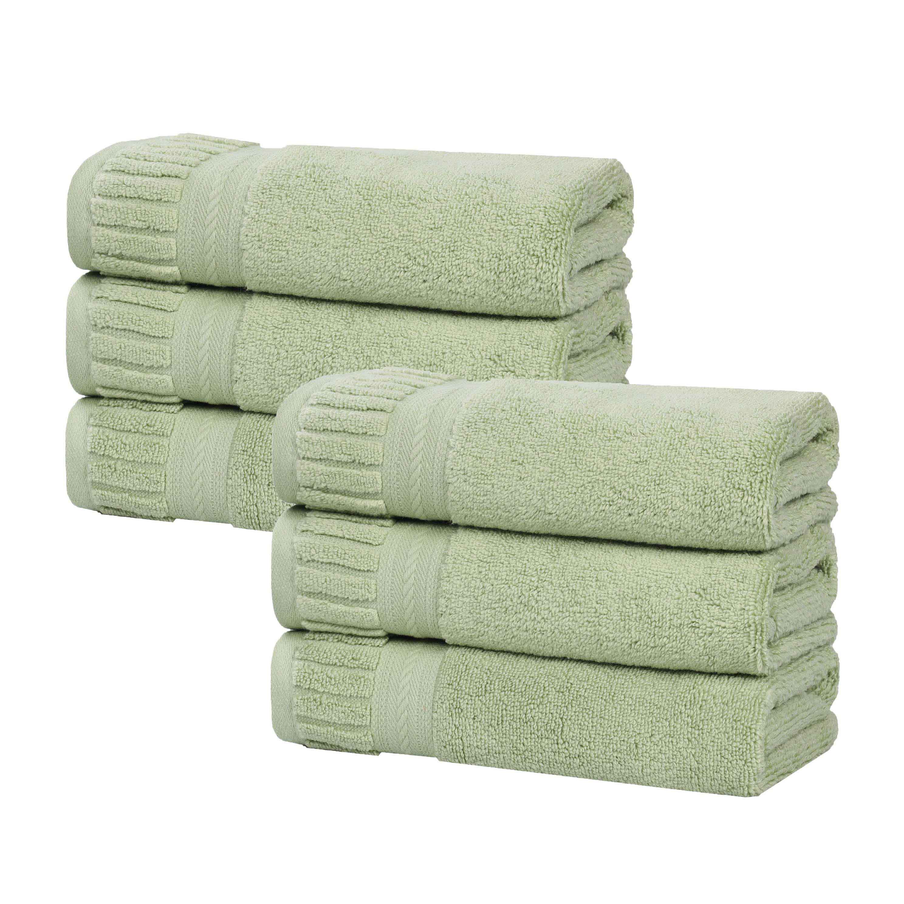Zero Twist Cotton Hand Towels 6 Piece Venice Collection - Hand Towel by Superior Brand