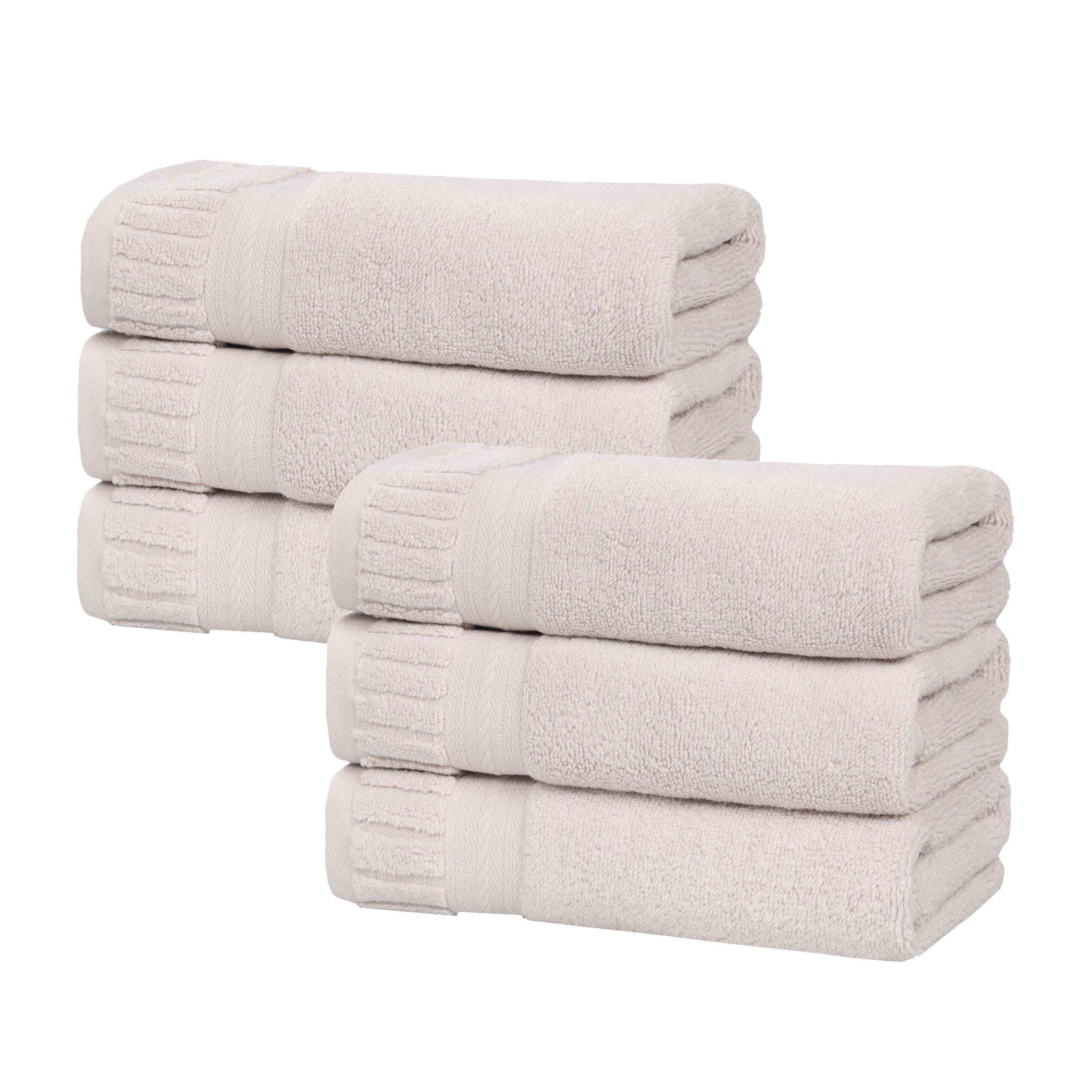 Zero Twist Cotton Hand Towels 6 Piece Venice Collection - Hand Towel by Superior Brand