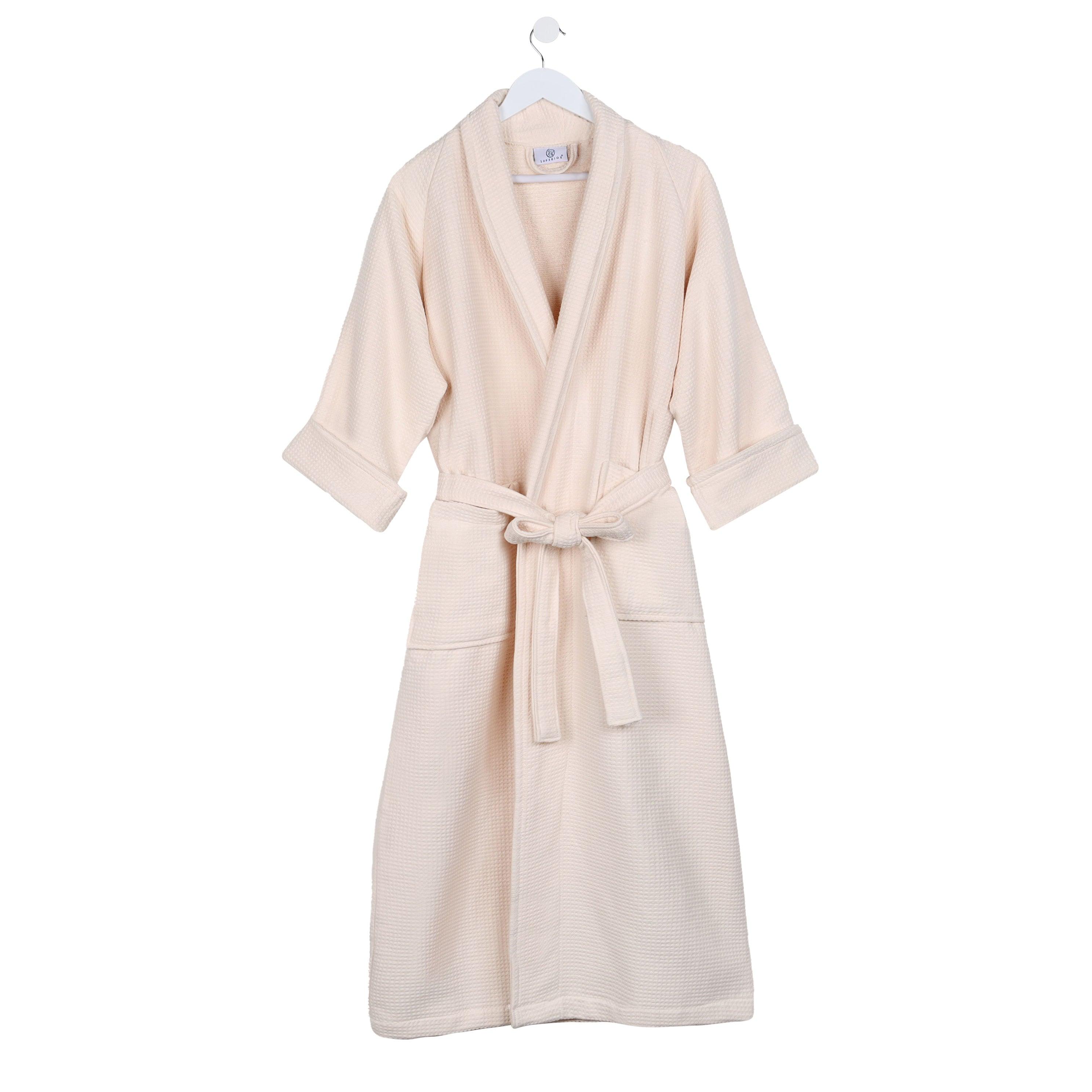 Waffle Weave Cotton Soft Lightweight Oversized Unisex Adult Bath Robe - Bath Robe by Superior Brand
