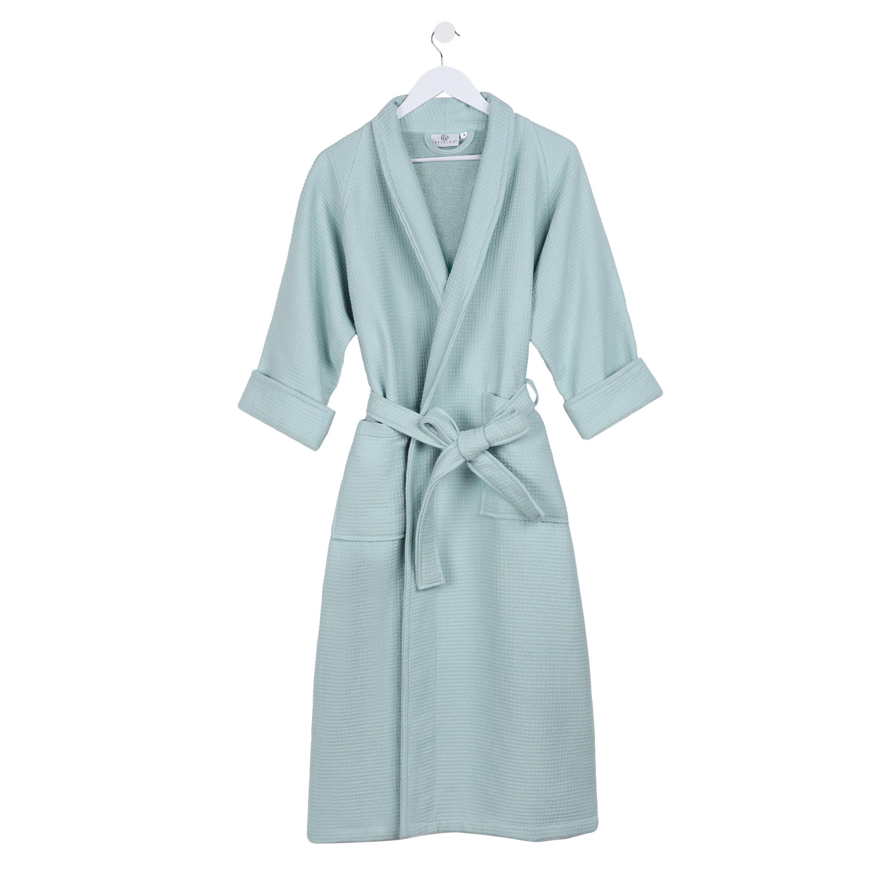 Waffle Weave Cotton Soft Lightweight Oversized Unisex Adult Bath Robe - Bath Robe by Superior Brand