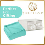 100% Cotton Waffle Blanket – Cooling Waffle Weave, Lightweight & Breathable - Blanket by Superior Brand