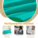 100% Cotton Waffle Blanket – Cooling Waffle Weave, Lightweight & Breathable - Blanket by Superior Brand