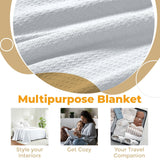 100% Cotton Waffle Blanket – Cooling Waffle Weave, Lightweight & Breathable - Blanket by Superior Brand