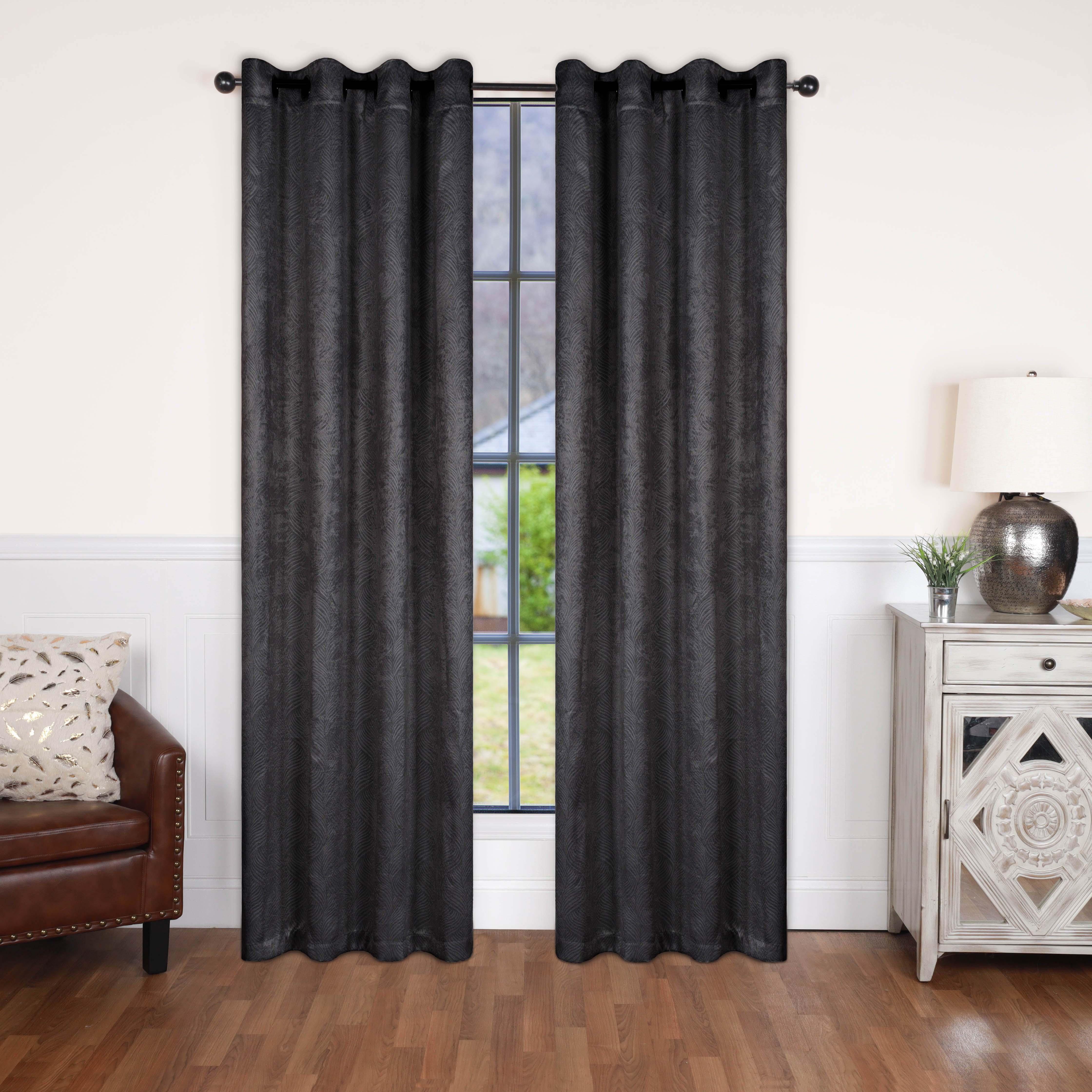 Waverly Geometric Washable Room Darkening Blackout Curtains, Set of 2 - Blackout Curtains by Superior Brand