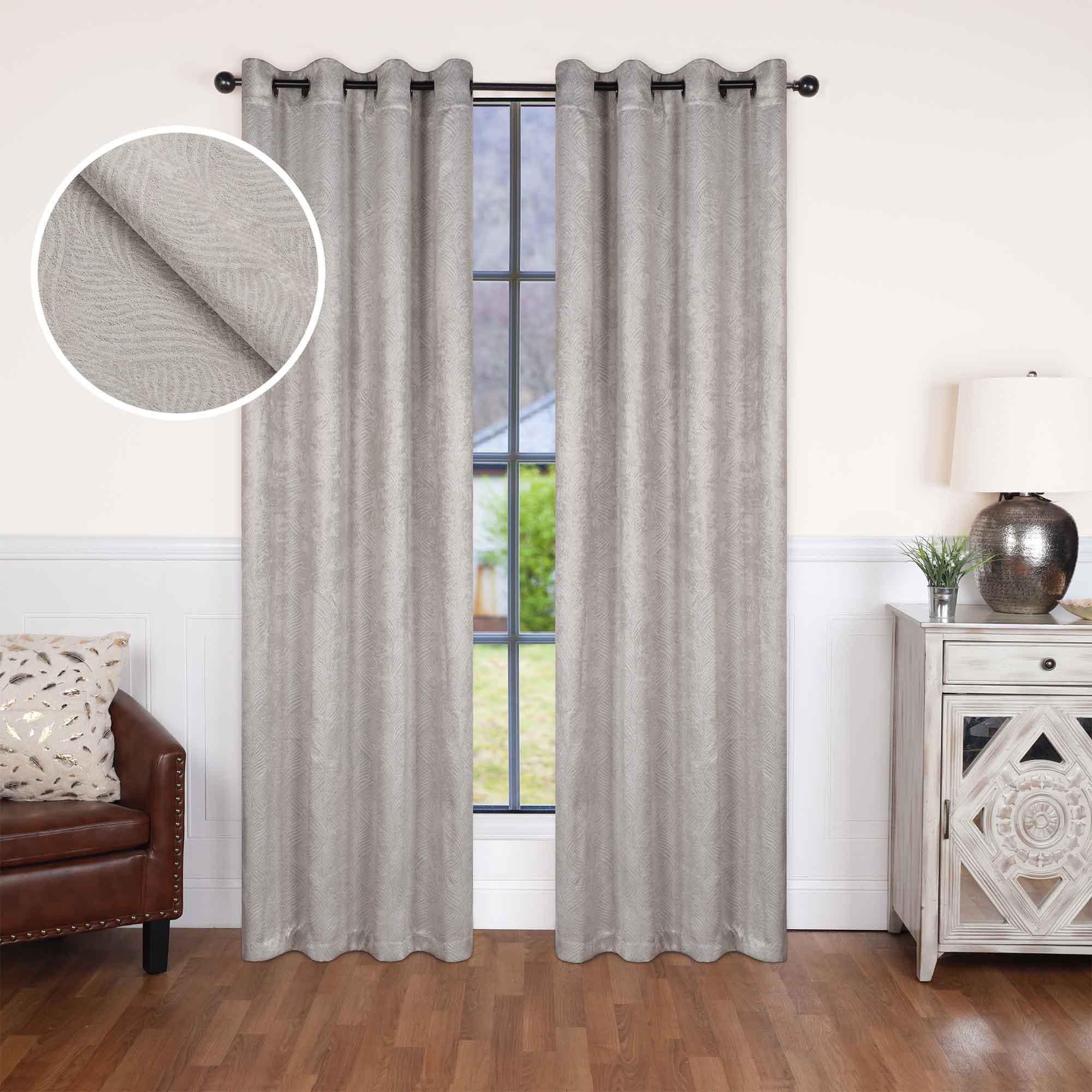 Waverly Geometric Washable Room Darkening Blackout Curtains, Set of 2 - Blackout Curtains by Superior Brand