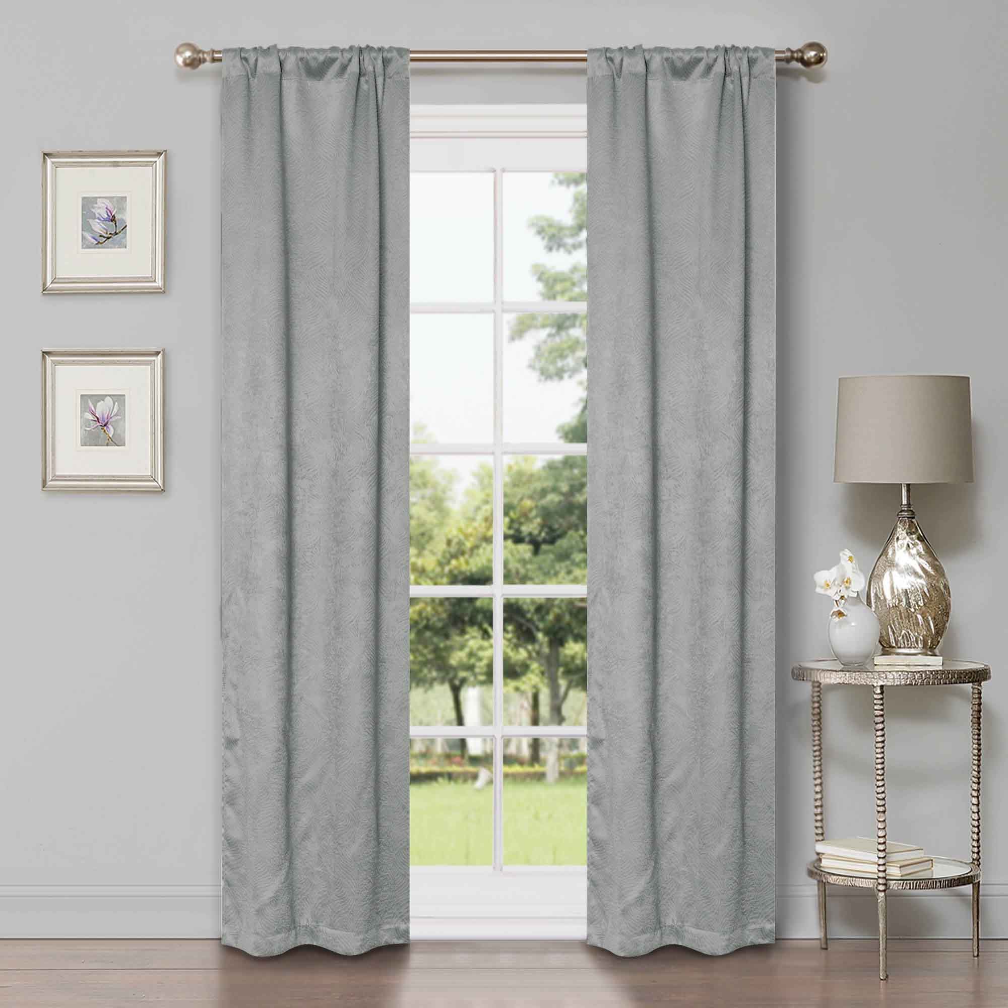 Waverly Geometric Washable Room Darkening Blackout Curtains, Set of 2 - Blackout Curtains by Superior Brand